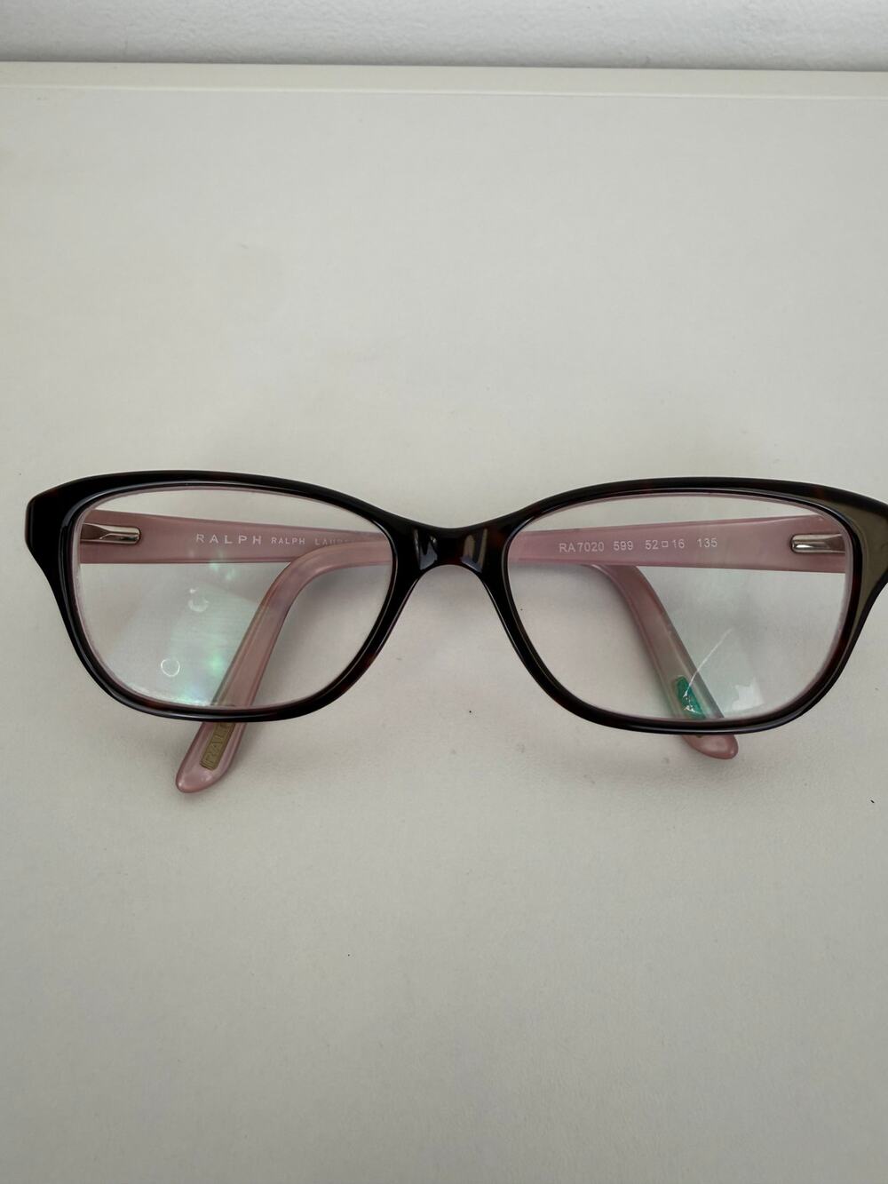Ralph by Ralph Lauren Womens RA7020 599 Eyeglasses Frames Brown/Pink 52-16-135